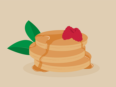 Pancakes design illustration illustration for cafe pancakes vector