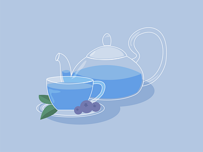 Tea with blueberries