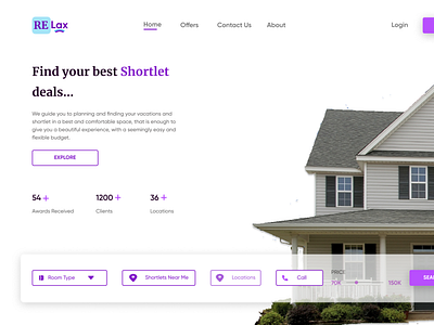 Landing Page for a housing shorlet service