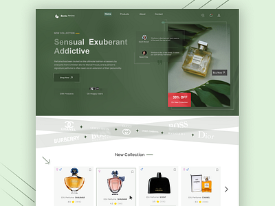 Perfume Landing Page design graphic design landing perfume ui ux