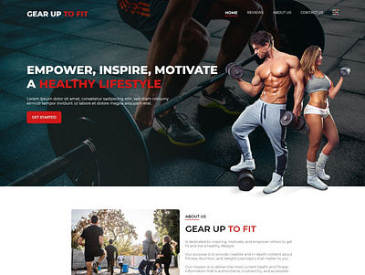 Fitness Web Design animation branding design graphic design ui web design website