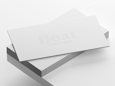 Studio Float Business Card branding businesscard emboss embossed graphic design logo stationery
