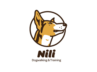Dog-Walking & Training Logo brand branding design dog icon illustration logo