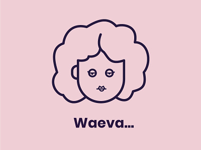 Waeva dont care face icon illustration pink