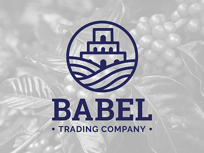 BABEL Trading Company logo babel branding coffee design logo plants trading