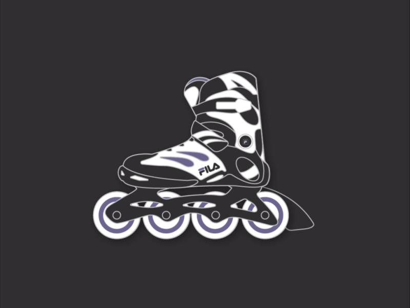 rollerblades design fila fun icon illustration skates sperts