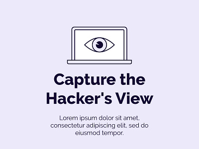 Hacker's View cyber eye graphic icon laptop ui