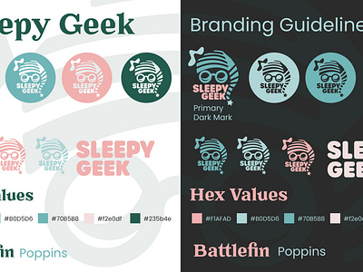 Sleepy Geek Designs Logo & Branding