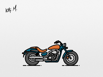 Cruiser motorcycle (thick series) cruiser icon motorbike motorcycle