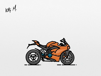 Sport motorcycle (thick series) illustration motorbike motorcycle road bike sport