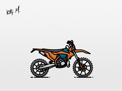 Offroad motorcycle (dirt bike) (thick lines) bike dirt flat icon logo motorbike motorcycle offroad thick
