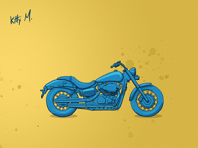 Cruiser motorcycle cartoon blue cruiser illustration motorbike motorcycle