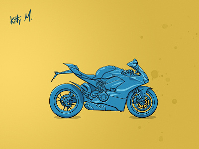 Sport motorcycle cartoon by Kitty M on Dribbble