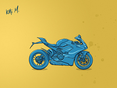 Sport motorcycle cartoon