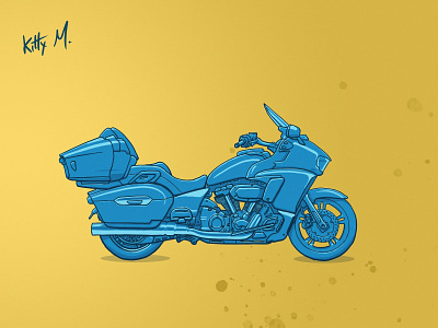 Touring motorcycle cartoon blue illustration motorbike motorcycle touring