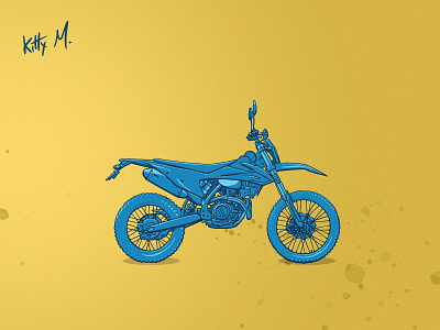 Dual-sport motorcycle cartoon blue cartoon dual-sport illustration motorbike motorcycle