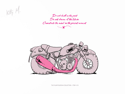 Standard fat motorcycle buddha fat illustration motor motorbike motorcycle