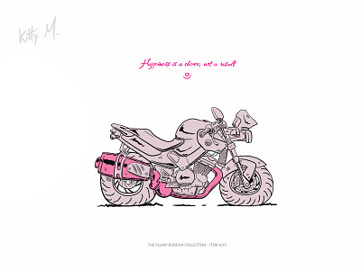 Fat naked bike buddha fat illustration motorbike motorcycle naked plump