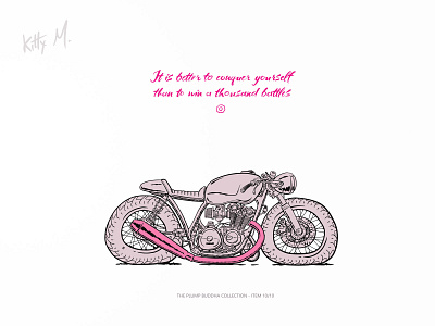 Fat cafe racer motorcycle buddha cafe racer fat illustration motorbike motorcycle plump