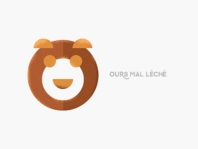 Ours mal léché bear colorful geometry illustration minimal