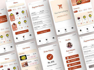 Online food order app basic basic basicdesign basicmobiledesign branding food foodorderapp graphic design mobileapp mobiledesign ui