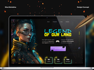 Design Site | Cyberpunk Game cyberpunk cyberpunk game design design site game landing landing page site ui ux web web development website