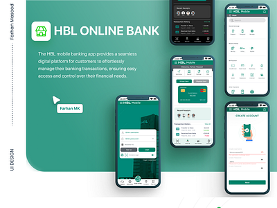 HBL Mobile Bank - Revamped app design bank figma mobile app mobile banking redesign ui ui ux ux