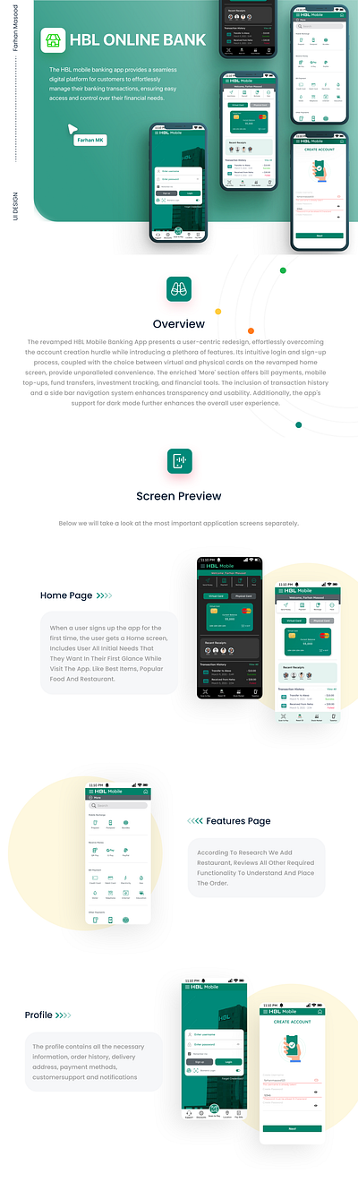 HBL Mobile Bank - Revamped app design bank figma mobile app mobile banking redesign ui ui ux ux