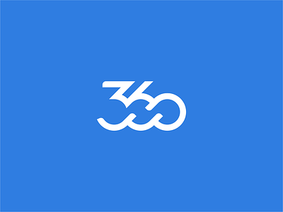 360 Cloud 360 branding clever cloud clouds combination degree design graphic design icon it line logo number simple
