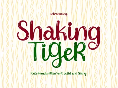 Shaking Tiger - Cute Handwritten Font bouncy font calligraphy cartoon font cursive font cute font font fonts handwriting handwritten font kids font lettering school font type design typeface typography