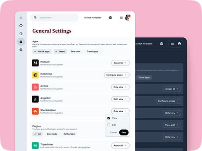 Simplifying App Design: Tutorial on Utilizing UI Templates app check checkbox checked configuration dark design dropdown menu navigation options profile settings templates ui ui kit ux web
