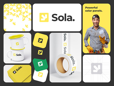 Sola. Branding brand identity branding business concept design logo logo design marketing packaging priduct sun white yellow