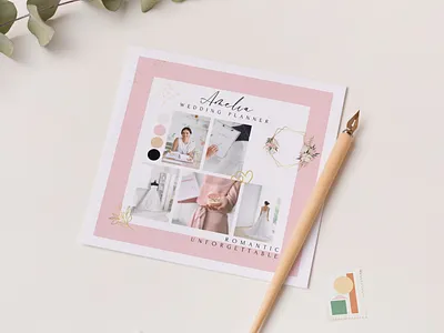 Wedding Planner Branding branding color palette design feminine branding logo mockup wedding wedding planner