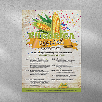 Corn festival A3 poster design festival graphic design indesign marketing photoshop poster design print design