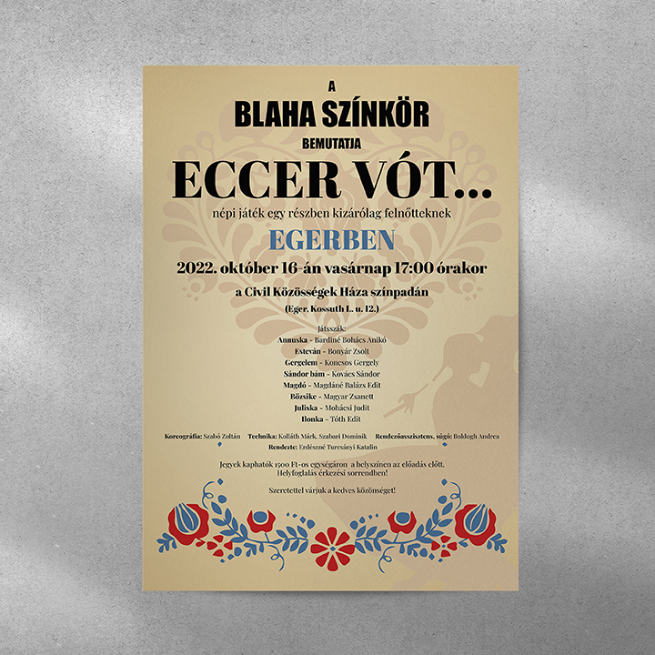 A3 poster design for a folk theatre play folk folk patterns graphic design illustrator illustratrion poster design poster layouts print design theather play poster vector art