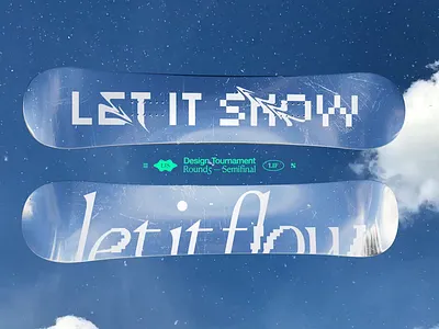 Snowboard Design Practice 3d animation design flow graphic design mirror silver snow snowboard snowboarder sports surfer typography winter