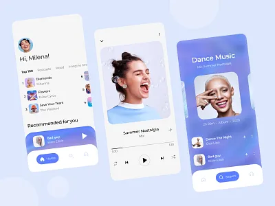Music player app album audiobook misuc mobile app mobile app design mobile ui music player podcast social spotify ui