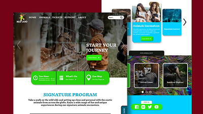 Neo Zoo Landing Page design figma graphic design landing page ui uiux ux web design website