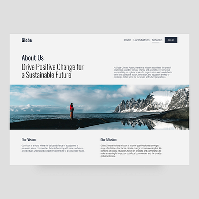 Globe | Concept web design about blue earth landing ocean slideshow typography ui web design white