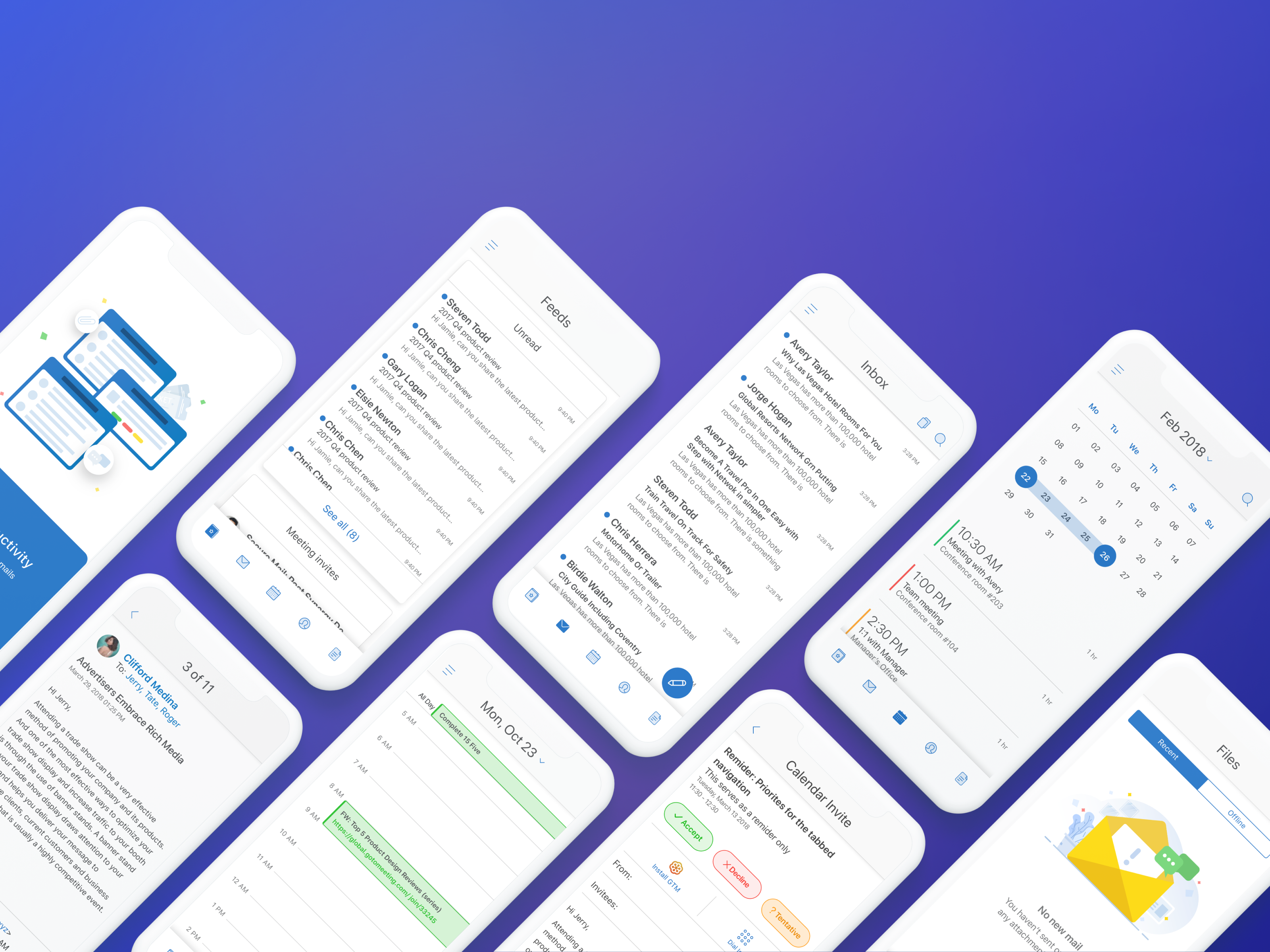 Citrix Secure Mail App UI Design graphic design mail mail app ui