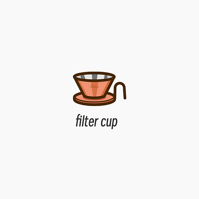 Coffee icon series - filter cup coffee icon ui