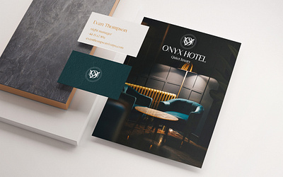 Onyx Hotel, brand identity brand design brand identity branding brochure business cards logo logo design