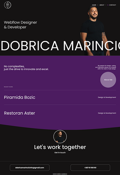 Dobrica Marincic - Portfolio Website adobe illustrator adobe photoshop figma graphic design logo ui webflow