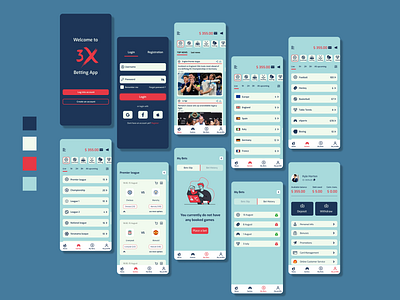 Betting App UI Concept on Figma blue branding design figma graphic design illustration innovation logo mockup sportsbetting typography ui userinterface ux vector