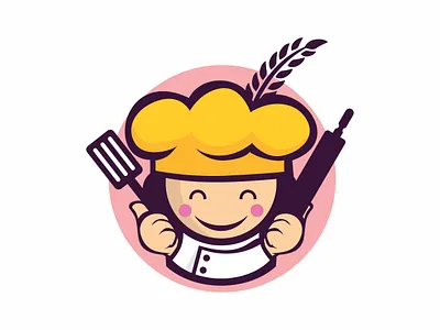 Cute Cooking Koky branding design flat graphic design icon illustration logo ui vector