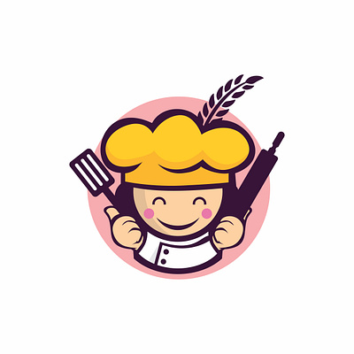 Cute Cooking Koky branding design flat graphic design icon illustration logo ui vector