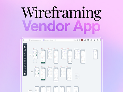 Real wireframing of Ecommerce Vendor app android app apple crm design experience flow framer frontend mobile mobile app saas ui ux vendor web web design whimsical wireframe wordpress