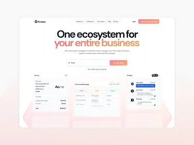 Firmbee hero redesign branding design illustration modern ui ux visual design