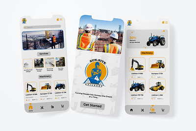 Construction App Design app design graphic design ui ui design uiux design