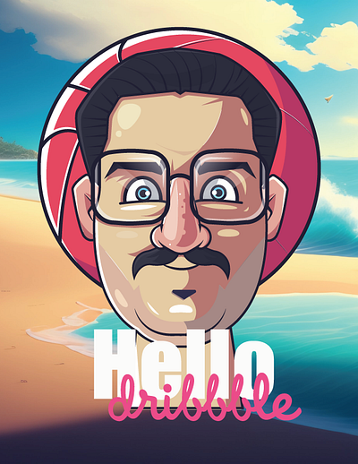 From Portrait to Shore: My Beachy 2D Avatar 2dillustration characterdesign digitalart graphic design hellodribbble ui